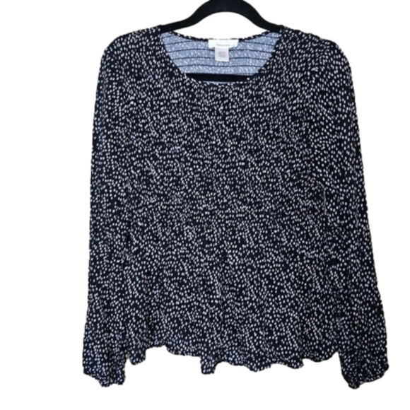 URBAN Romantics Polka dot long sleeve top Size Large - Picture 1 of 8